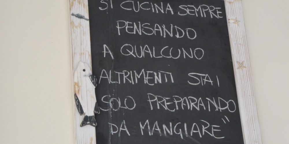 Si cucina sempre pensando a qualcuno …